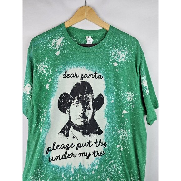 Yellowstone Christmas Womens Shirt Size XL Green Dear Santa Put Rip Under Tree - Picture 1 of 10